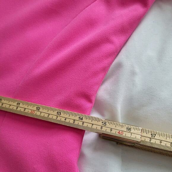 $1400 Monot Off Shoulder Fuchsia Pink Long Sleeve Maxi Dress Sz M - Picture 12 of 16